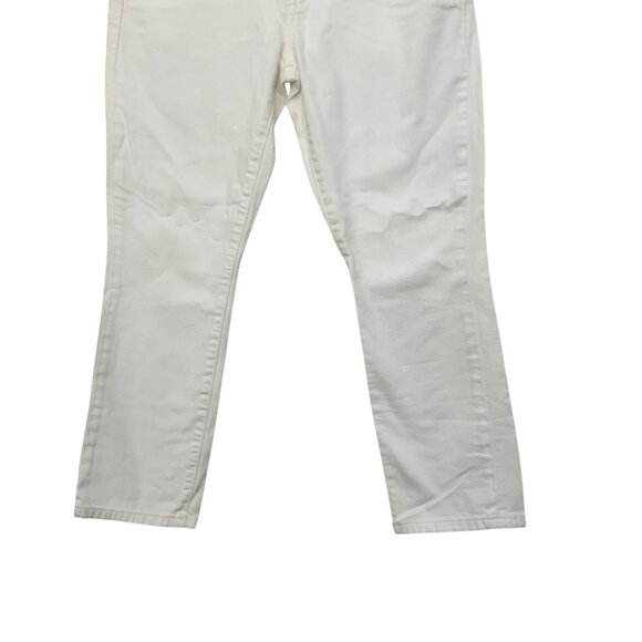 Banana Republic Women Ivory Stretch Denim Skinny Crop Jeans Petite Size 28P - Picture 12 of 12